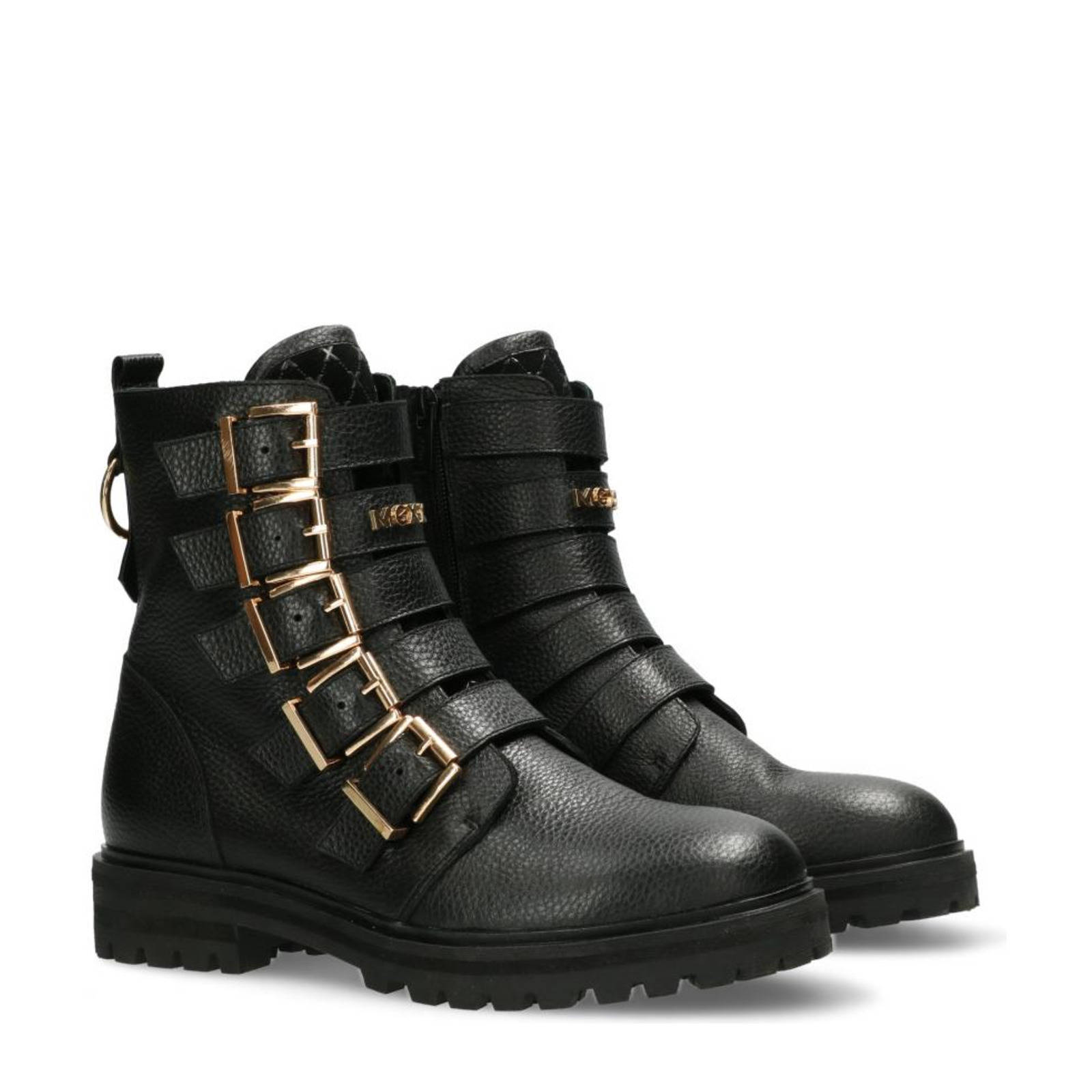 Mexx Dido leren bikerboots zwart | wehkamp