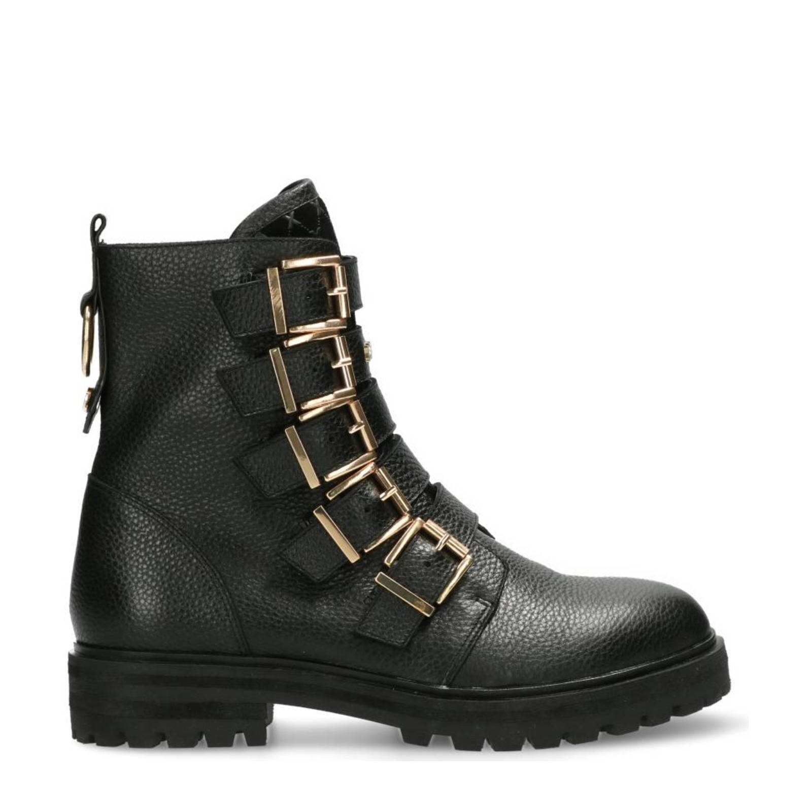 Mexx Dido leren bikerboots zwart | wehkamp