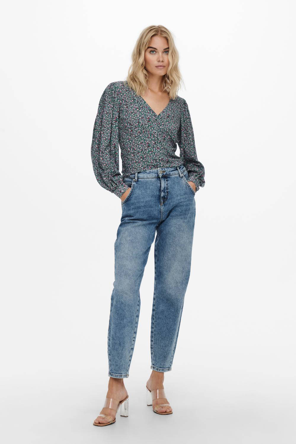 Cropped high waist tapered fit jeans ONLTROY light blue denim wehkamp Dames Kleding Broeken & Jeans Jeans High Waisted Jeans 