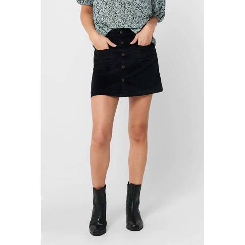 ONLY corduroy mini rok ONLAMAZING zwart afbeelding