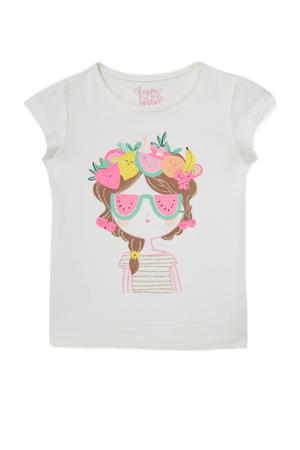 T-shirt van biologisch katoen ecru