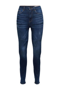 edc Women high waist skinny jeans dark blue denim