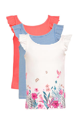 singlet - set van 3 wit/blauw/rood
