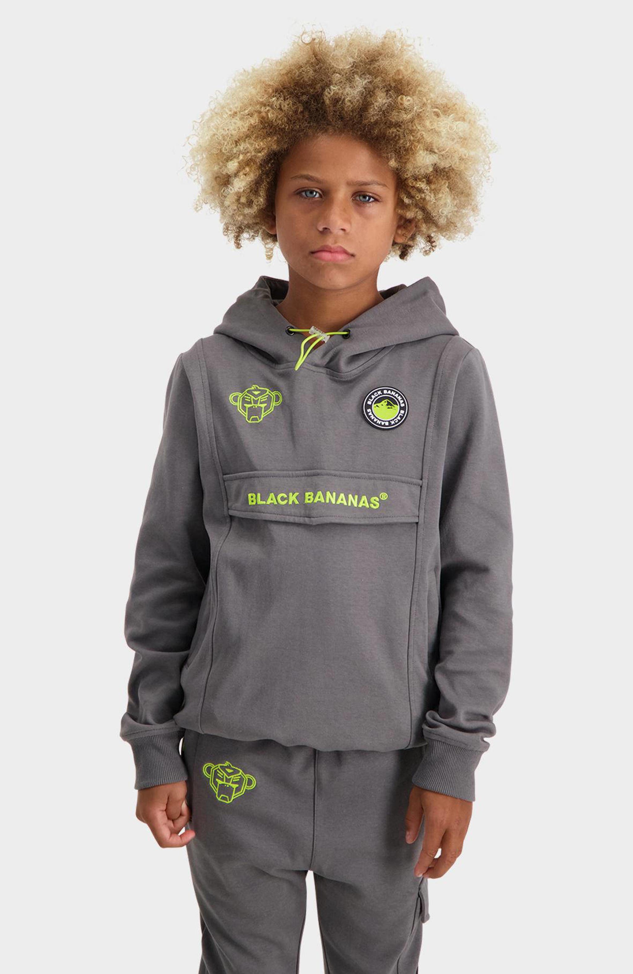 BLACK BANANAS unisex hoodie Arcade met logo grijs wehkamp BLACK BANANAS unisex hoodie Arcade met logo grijs wehkamp