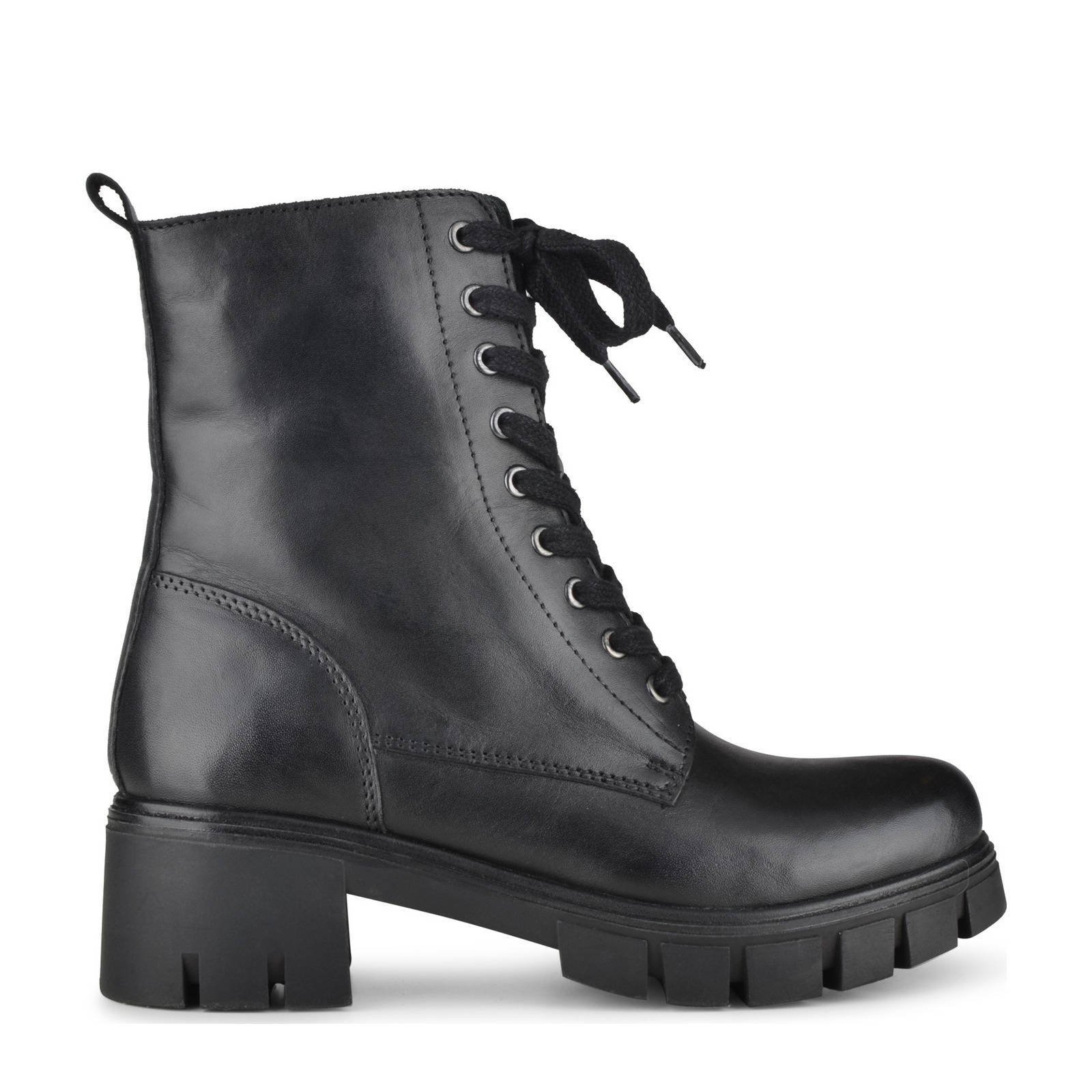 Ps poelman veterboots online zwart