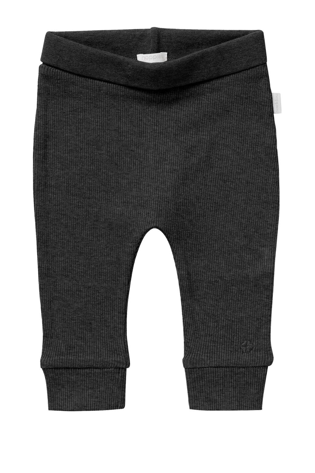Antraciete Noppies baby regular fit broek Naura melange van katoen