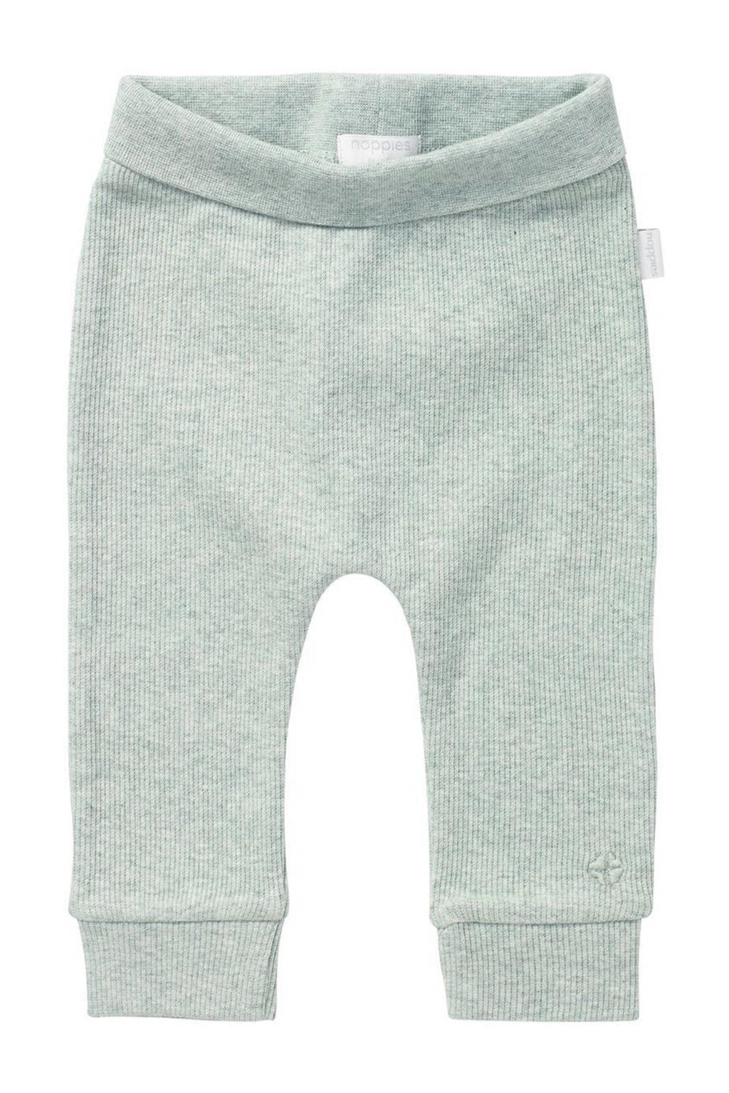 Mintgroene Noppies newborn baby regular fit broek Naura van katoen