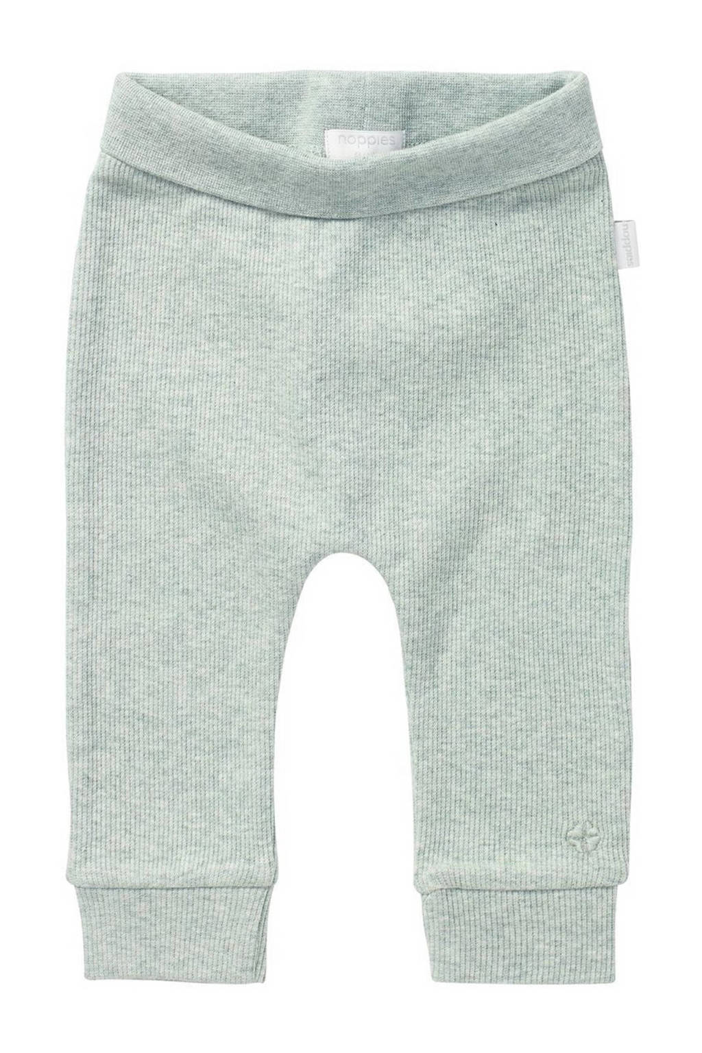 Mintgroene Noppies newborn baby regular fit broek Naura van katoen
