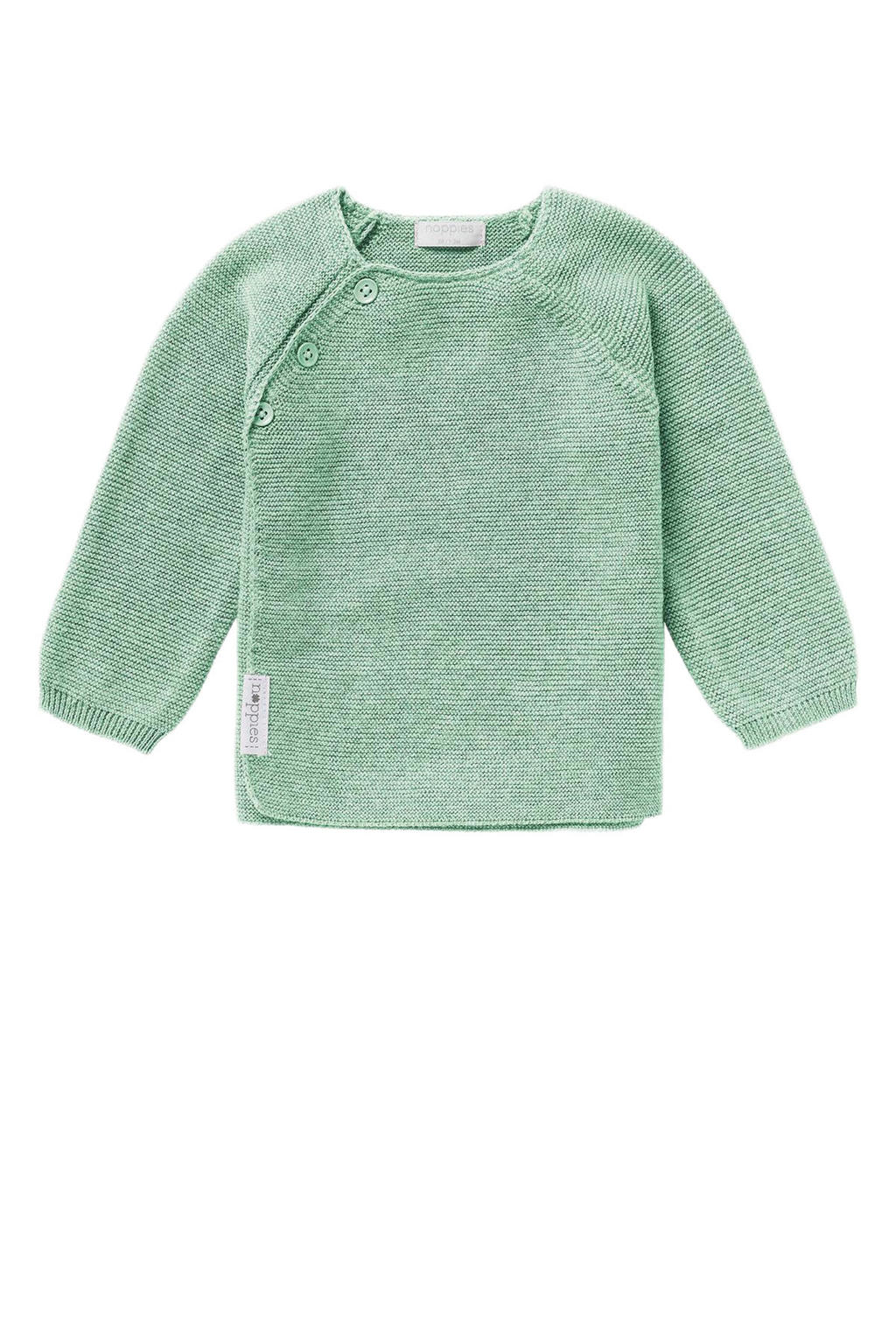 Noppies baby baby longsleeve Pino van katoen mintgroen
