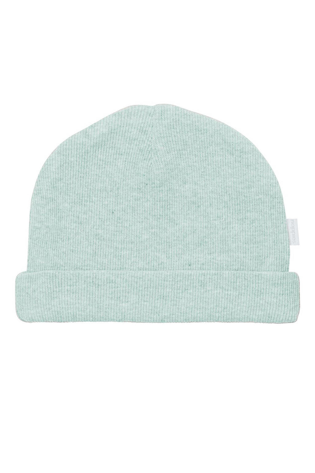 Mintgroene jongens en meisjes Noppies baby baby muts van katoen met effen