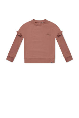 sweater Nova met ruches oudroze