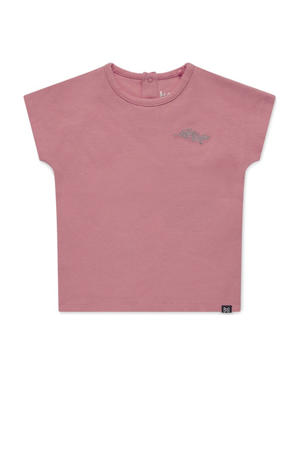 T-shirt Noemi met tekst roze