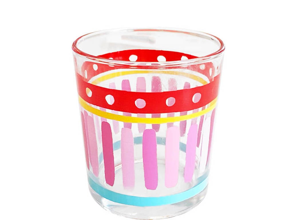 Blond Amsterdam waterglas Even Bijkletsen, Roze