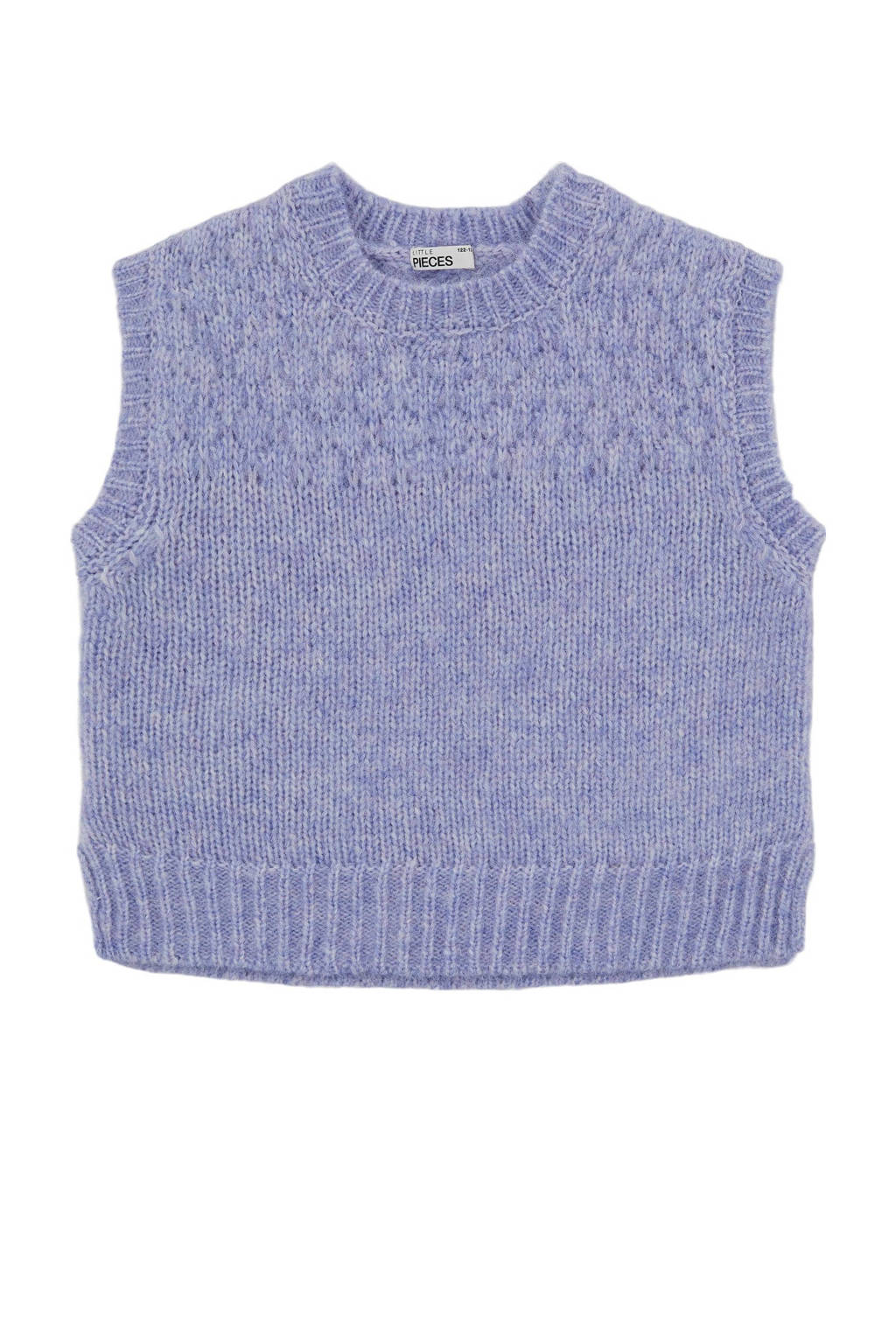little PIECES gebreide spencer LPFIG van gerecycled polyester paars, Paars