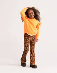 Shoeby Jill & Mitch flared broek Leopard met panterprint bruin/zwart, Bruin/zwart