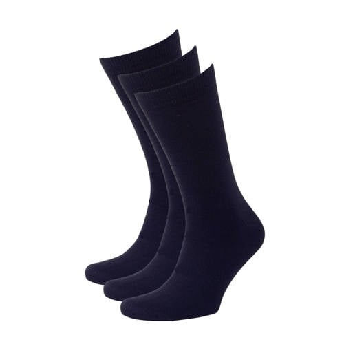 anytime wollen sokken - set van 3 donkerblauw afbeelding