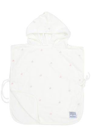 X Mrs. Keizer hydrofiele badponcho Ibiza wit/lila