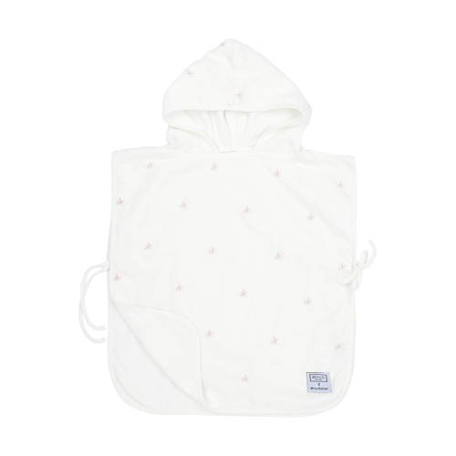 Meyco X Mrs. Keizer hydrofiele badponcho Ibiza wit/lila afbeelding