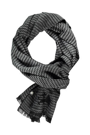 sjaal met all-over patroon grijs