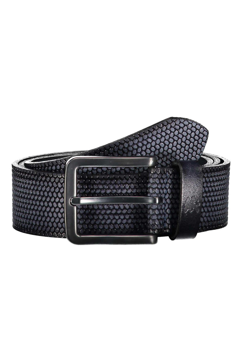 LERROS leren riem donkerblauw