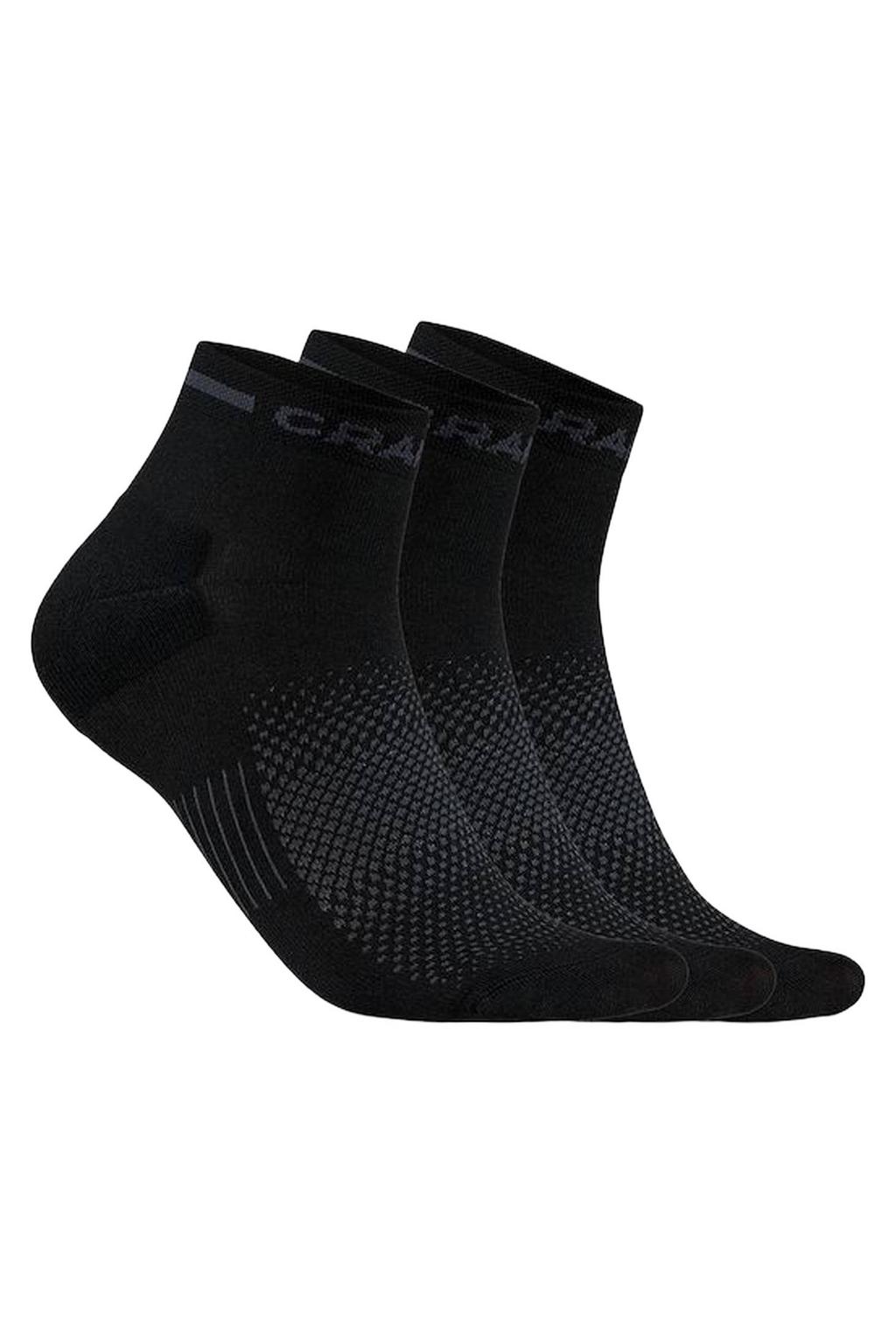 Craft Core Dry Mid sportsokken - zwart (set van 3)