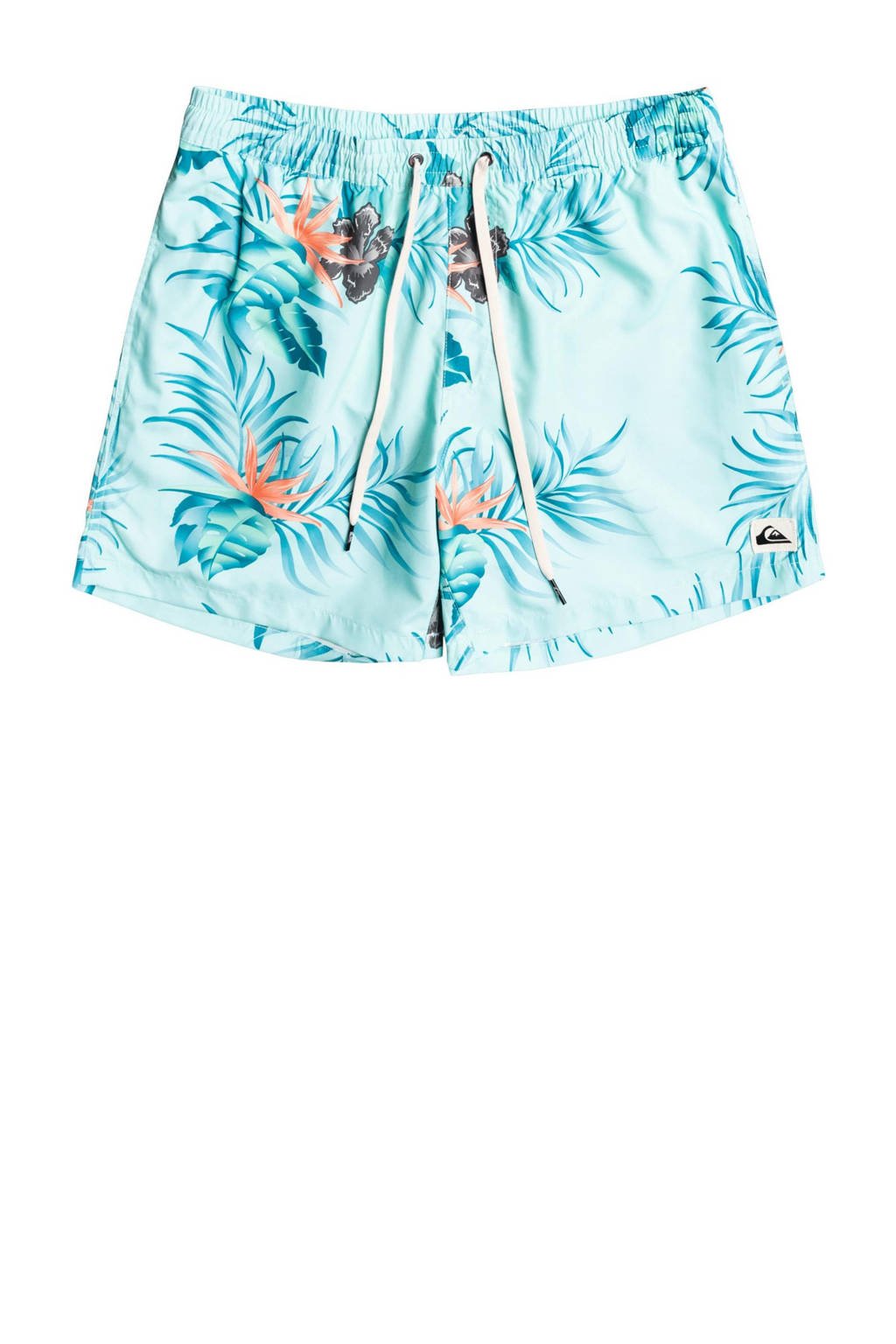 Quiksilver gebloemde zwemshort Paradise Express lichtblauw/turquoise, Lichtblauw/blauw