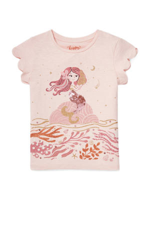 T-shirt van biologisch katoen roze