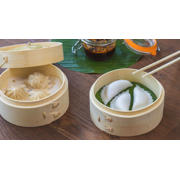 thumbnail: Sareva  Stoommandje / Dim Sum mandje / serveermandje Bamboe - 2-laags - ø 15 cm