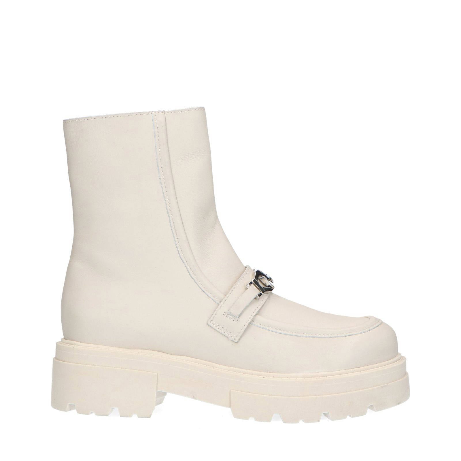 Sacha leren enkelboots beige | wehkamp