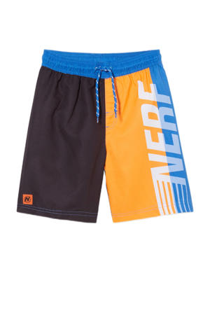 zwemshort oranje/zwart/blauw