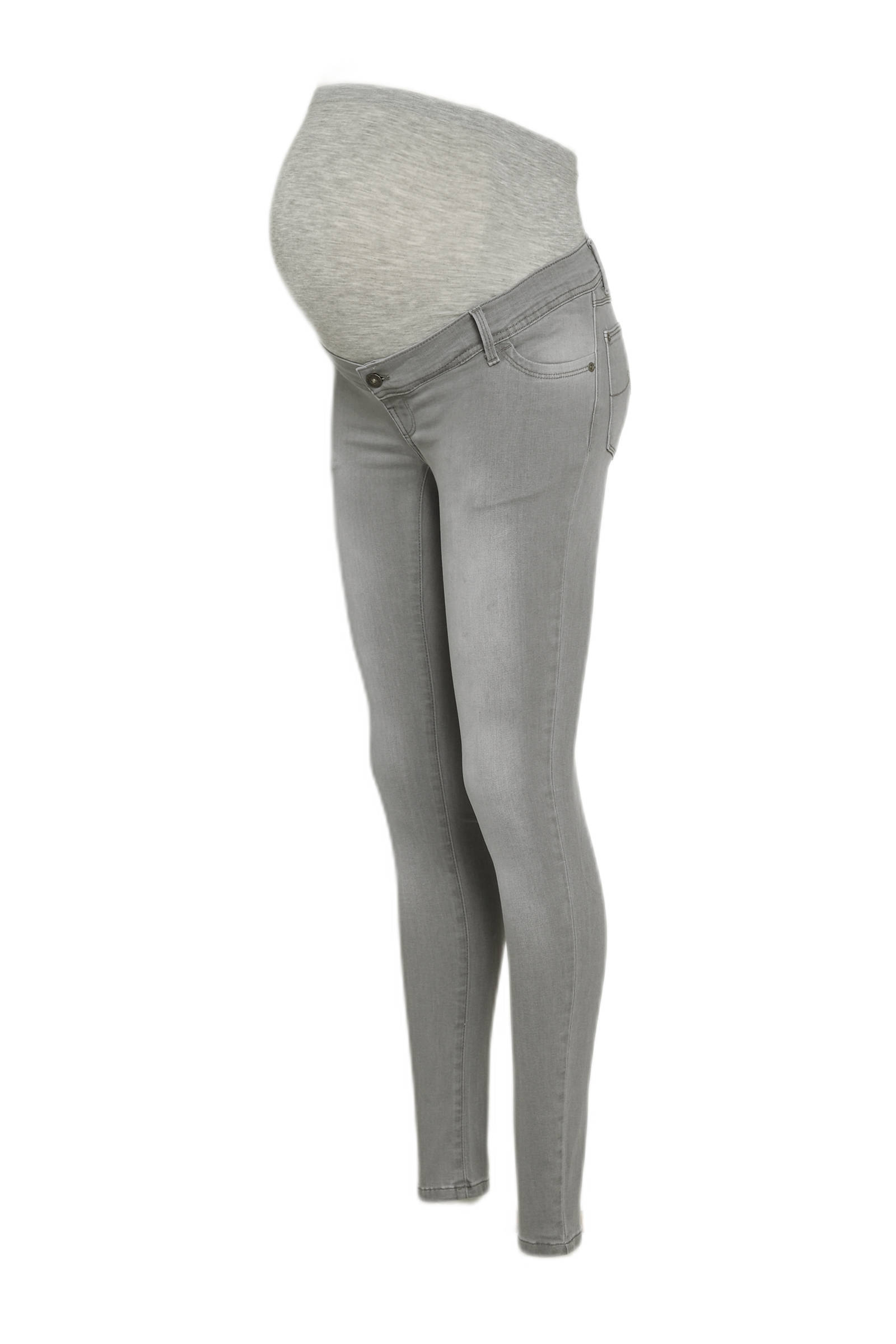 LOVE2WAIT super skinny zwangerschapsjeans grijs | wehkamp