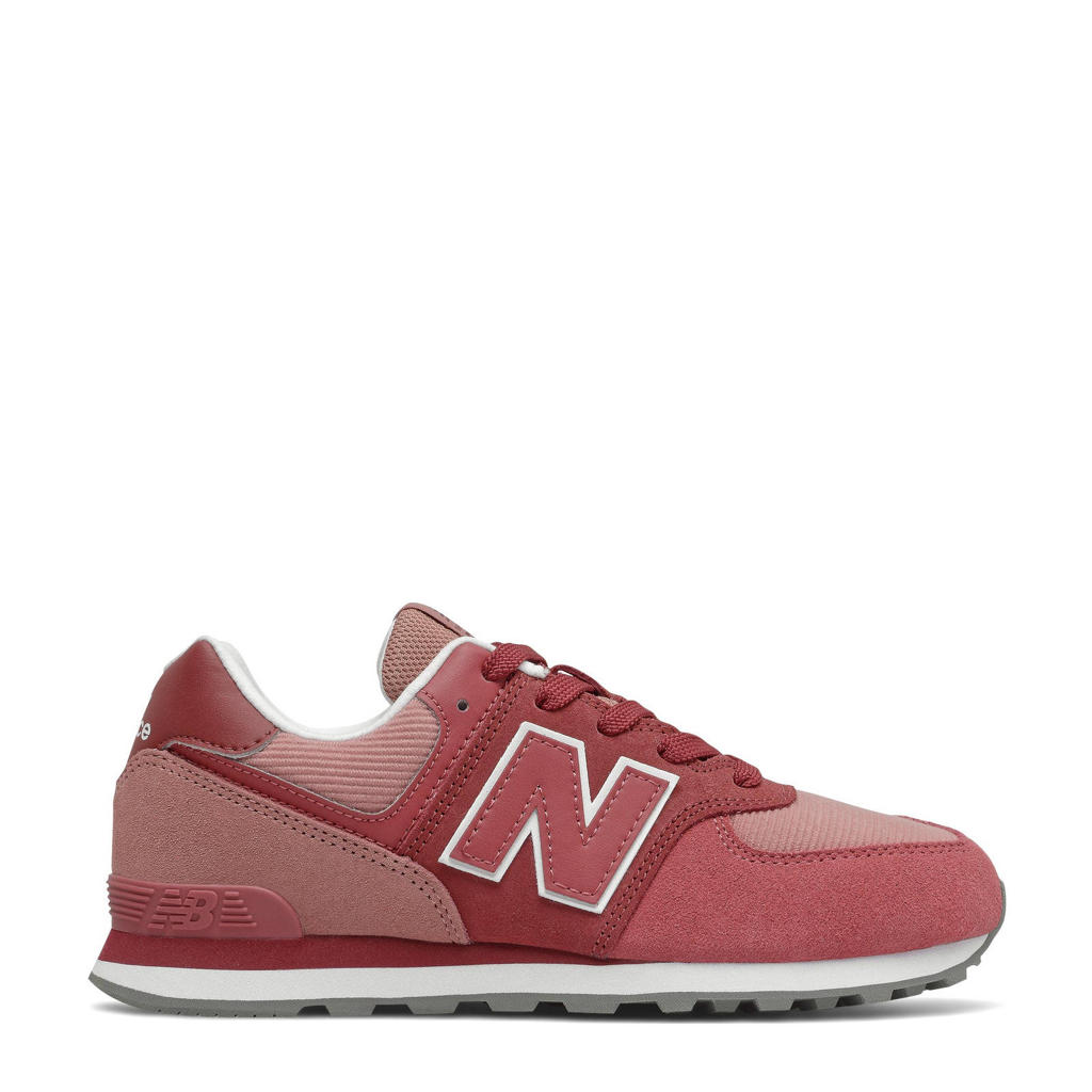 New Balance 574  sneakers donkerrood/rood