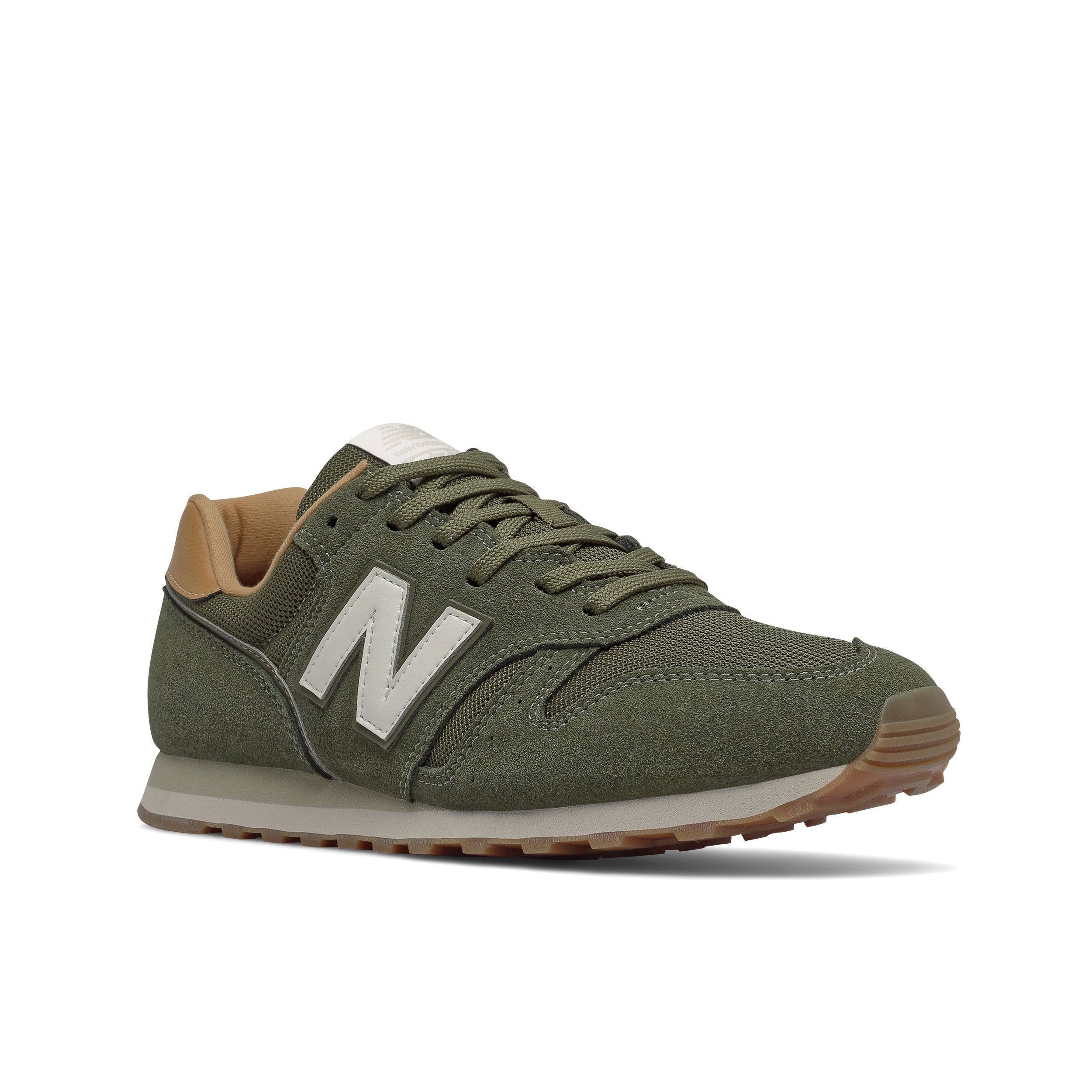 New Balance 373 sneakers olfijgroen/wit/cognac | wehkamp