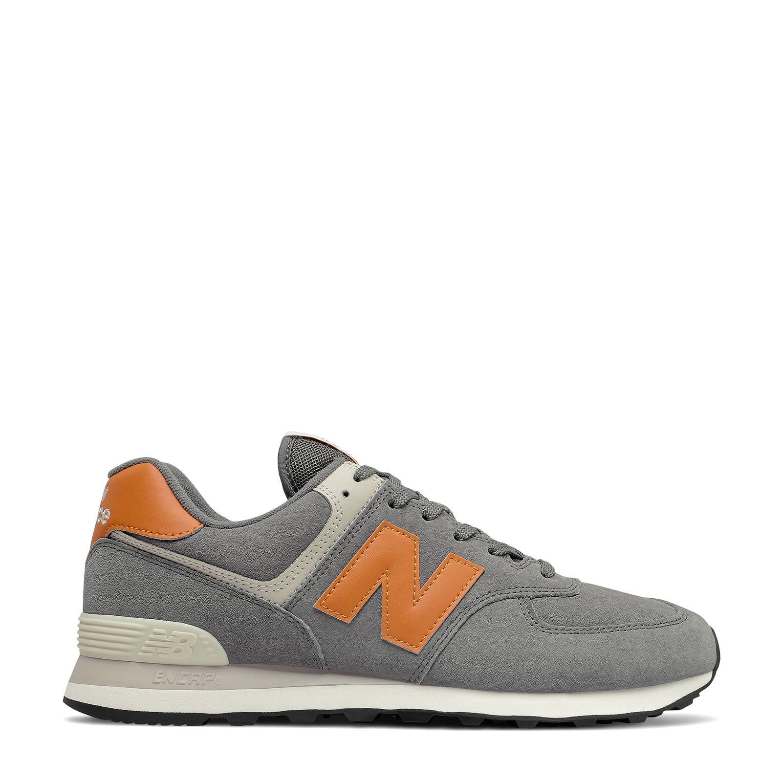 New Balance 574 sneakers grijs/oranje | wehkamp