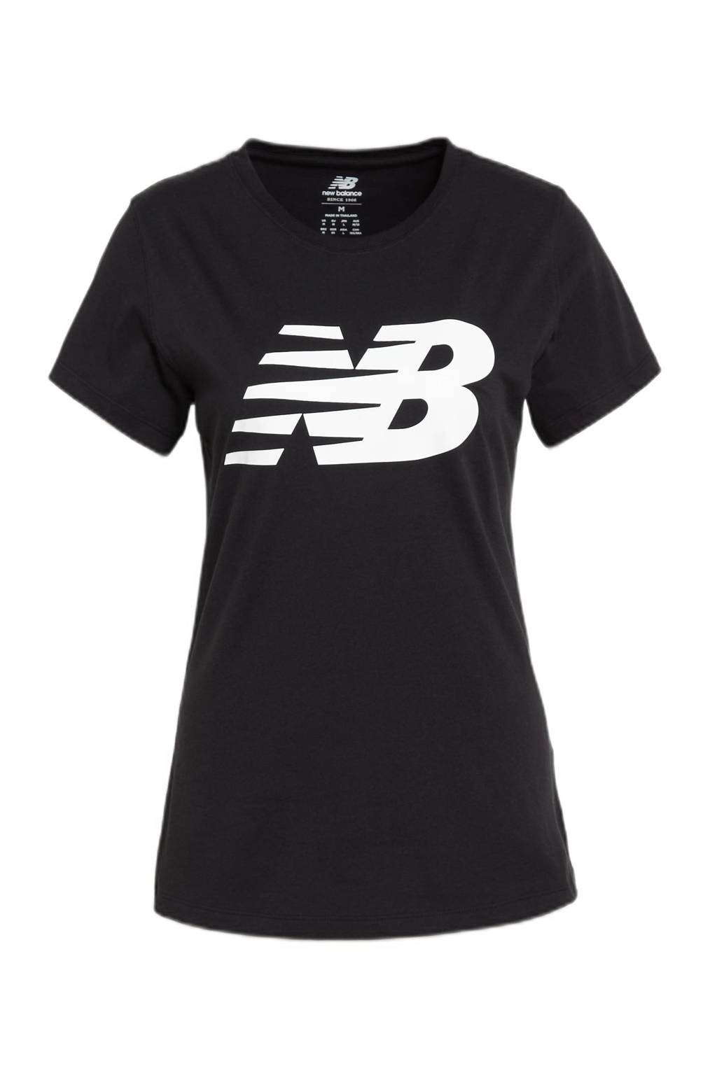 New Balance T-shirt zwart/wit