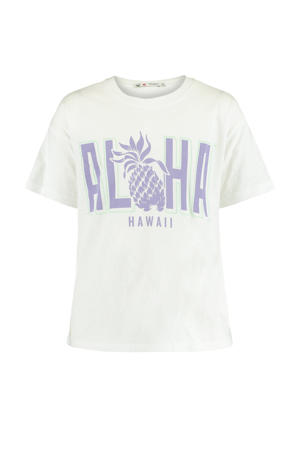 T-shirt met printopdruk ecru