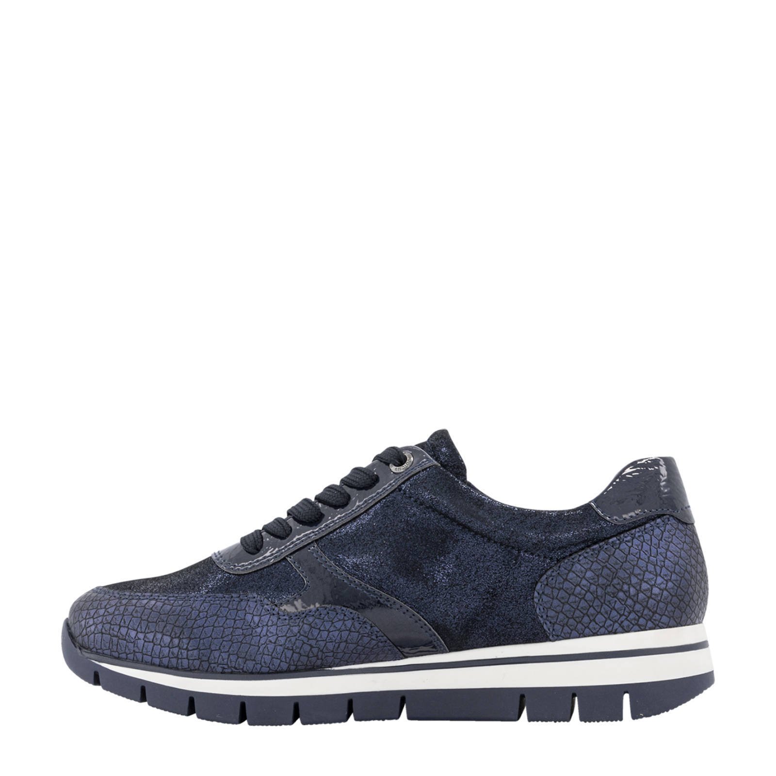 Medicus comfort leren sneakers blauw wehkamp