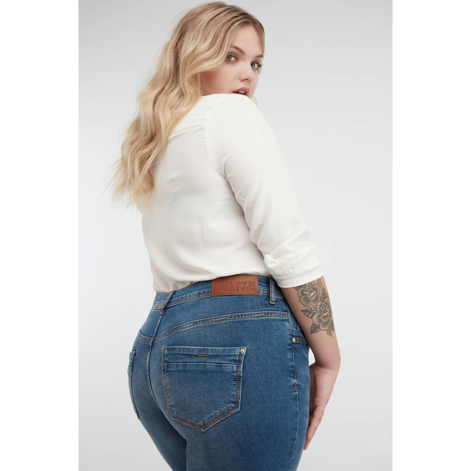 MS Mode straight fit jeans blauw