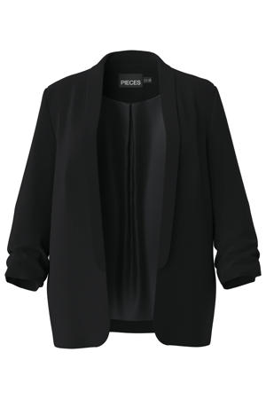 rechtvallende blazer PCBOSS zwart