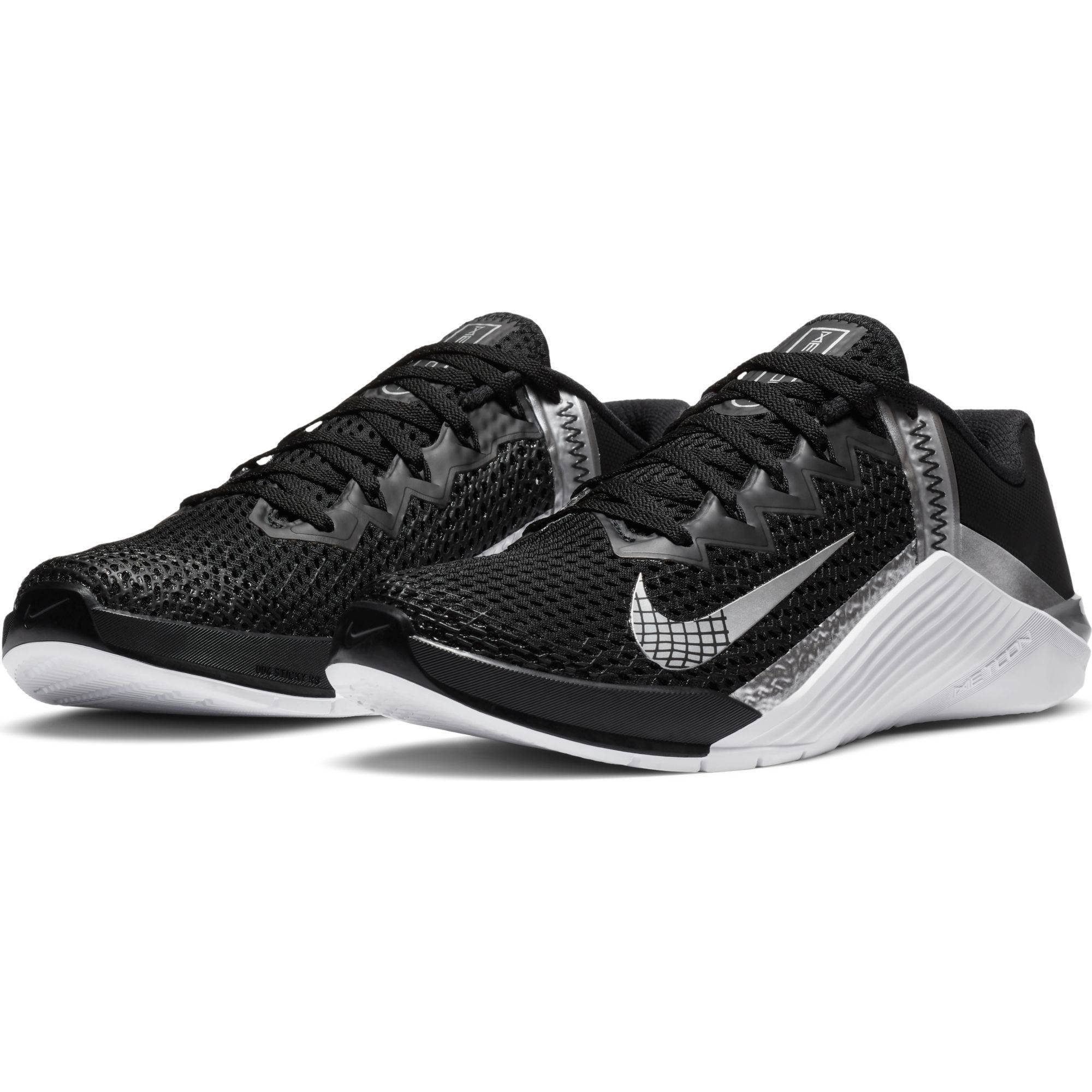 Nike Metcon 6 fitness schoenen zwart/zilver/wit | wehkamp