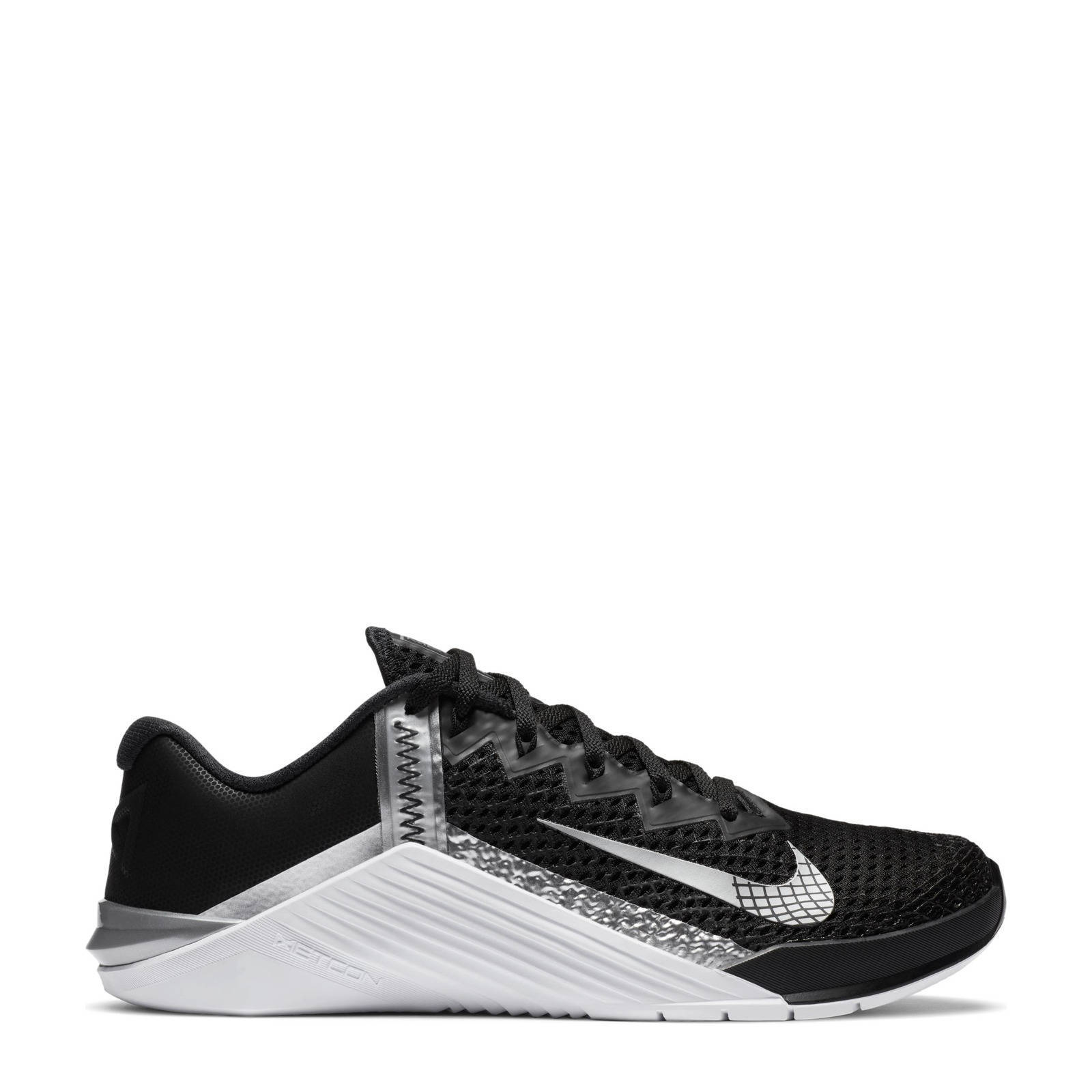 Nike Metcon 6 fitness schoenen zwart/zilver/wit | wehkamp