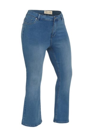 high waist bootcut jeans Kim blauw