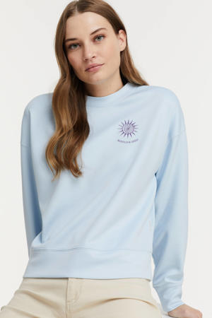 sweater met borduursels blauw