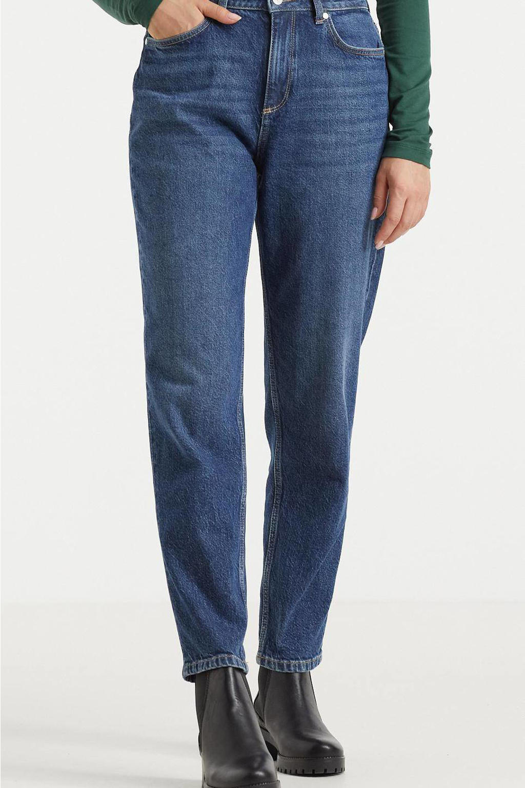 anytime high rise mom jeans blauw