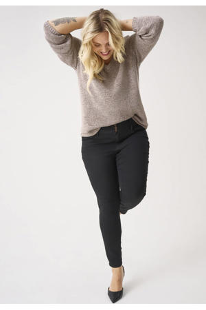 cropped high waist skinny jeans CARANNA zwart