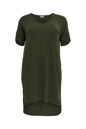 gemêleerde jurk CARLAMOUR  donkergroen