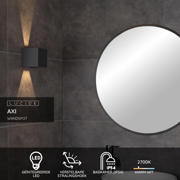 thumbnail: Lucide AXI - Wandspot Badkamer - LED - 2x3,5W 2700K - IP54 - Zwart