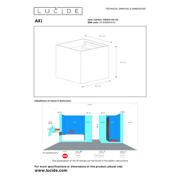 thumbnail: Lucide AXI - Wandspot Badkamer - LED - 2x3,5W 2700K - IP54 - Zwart