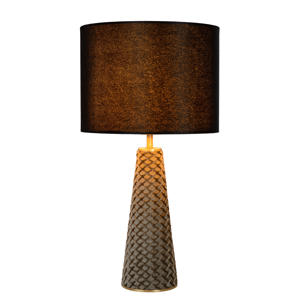 EXTRAVAGANZA VELVET - Tafellamp - Ø 25 cm - 1xE27 - Zwart