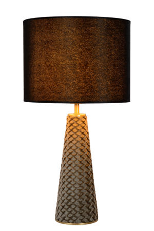 EXTRAVAGANZA VELVET - Tafellamp - Ø 25 cm - 1xE27 - Zwart